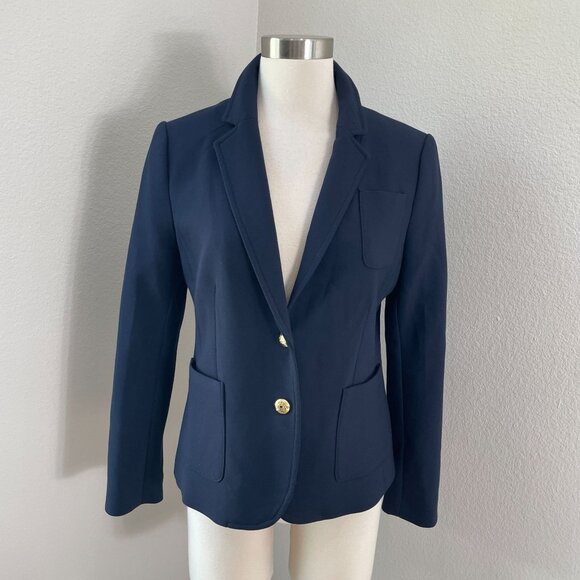 NEW Banana Republic Womens Petite 10 Jacket Classic Fit Navy Blazer - Picture 1 of 14